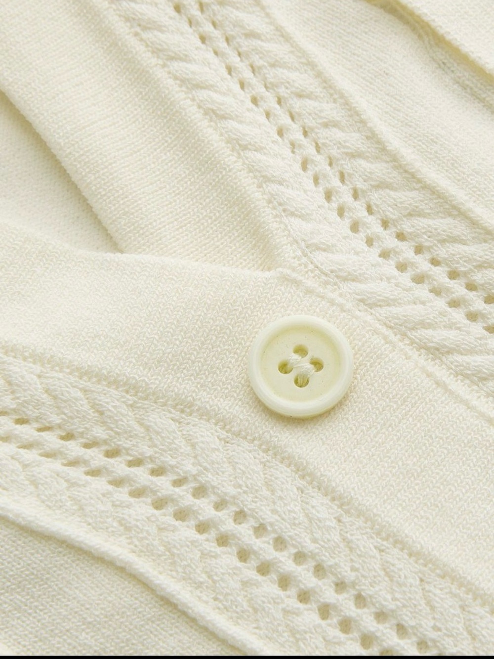 Commense Cream Ruffle-Sleeve Button Front Blouse - Picture 5 of 6